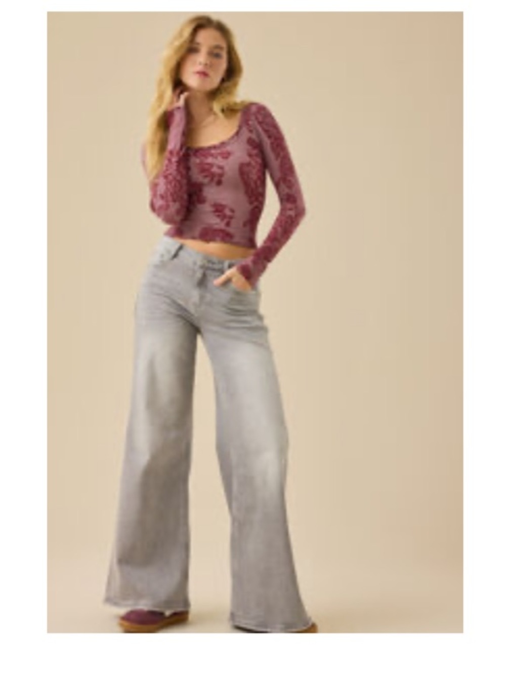 Altar'd State Women's Light Gray Jeans